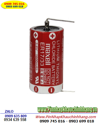 Pin Maxell ER17/33 _Pin ER17/33; Pin nuôi nguồn PLC Maxell ER17/33 lithium 3.6v 2/3A 1600mAh _Xuất xứ Nhật